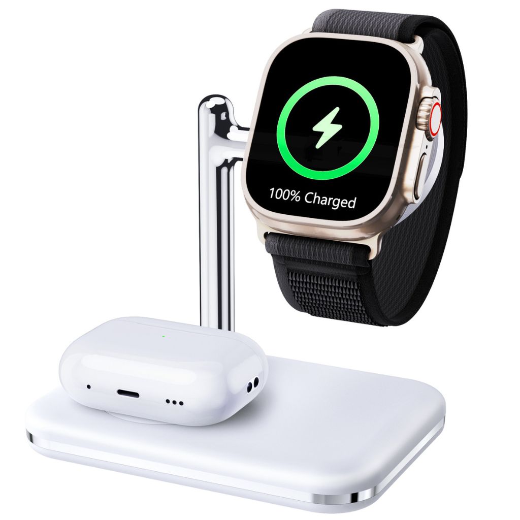 Dual Wireless Charger for Apple Watch Ultra AirPods Pro Fast Charging