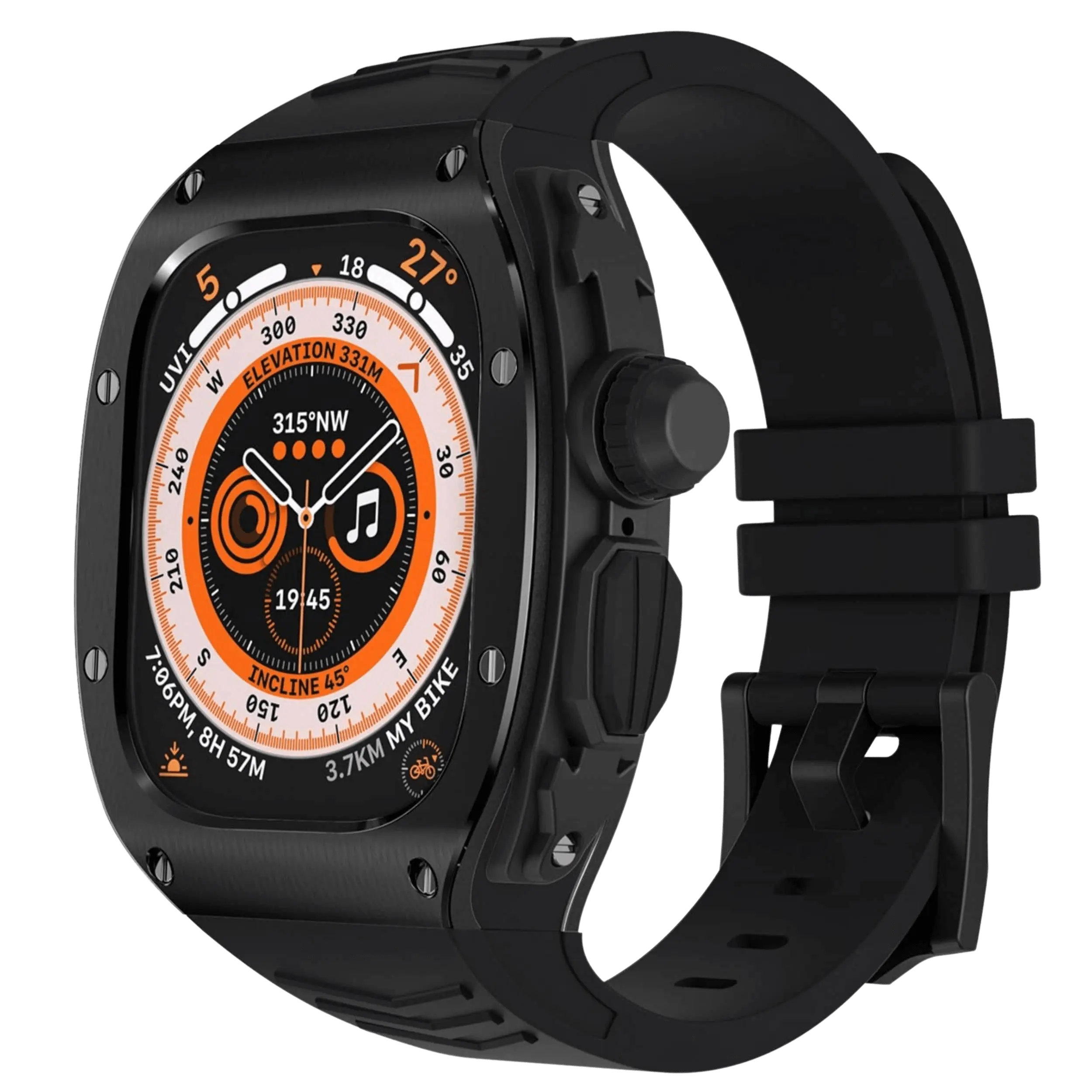 Stainless Steel Case & Silicone Band for Apple Watch Ultra