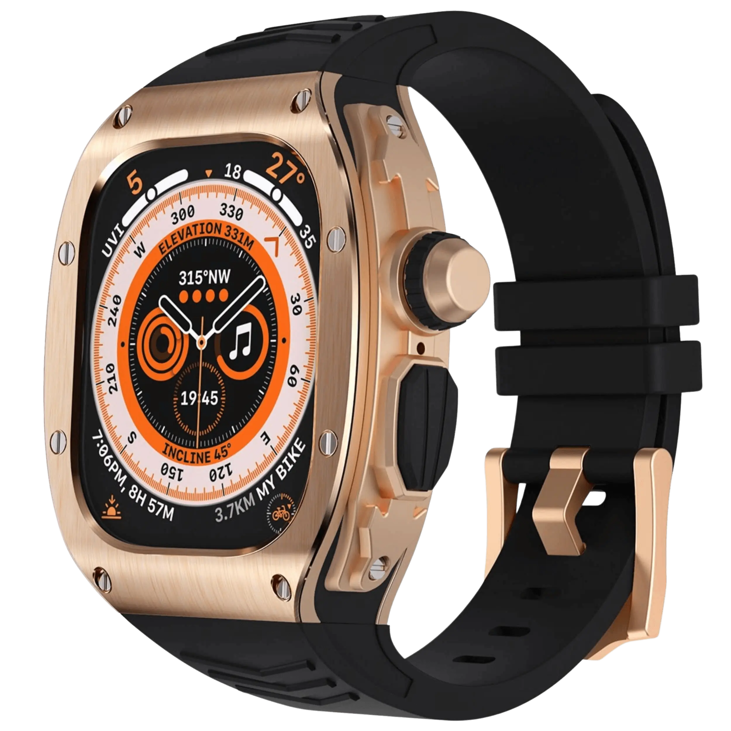 Stainless Steel Case & Silicone Band for Apple Watch Ultra