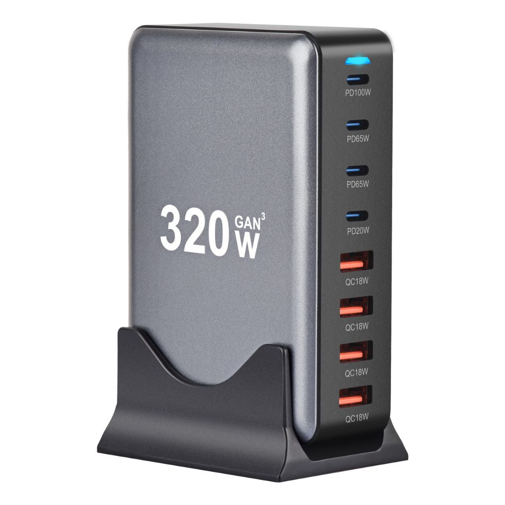 320W GaN 8-Port USB-C Charger