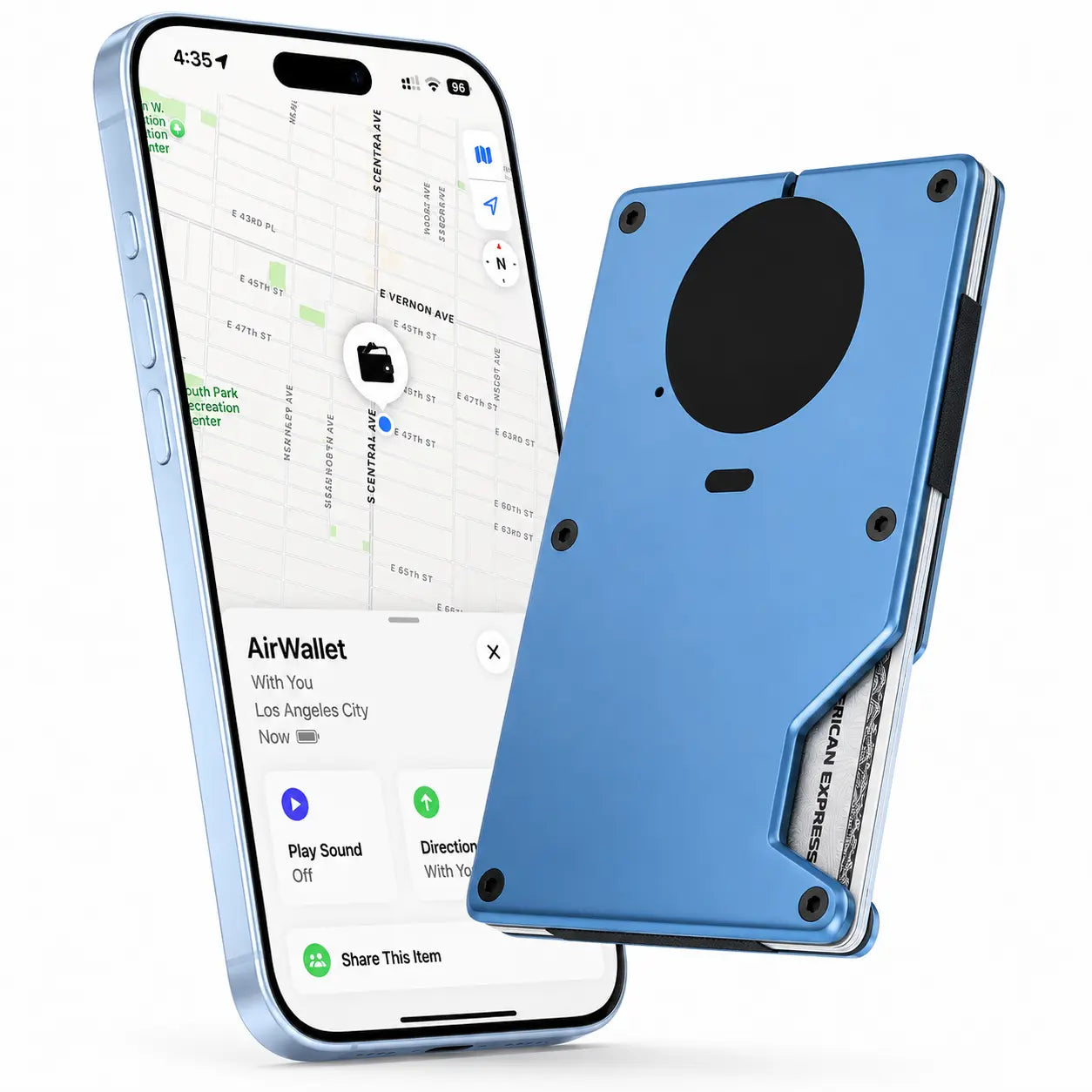 Smart wallet with integrated cash strap for folded bills