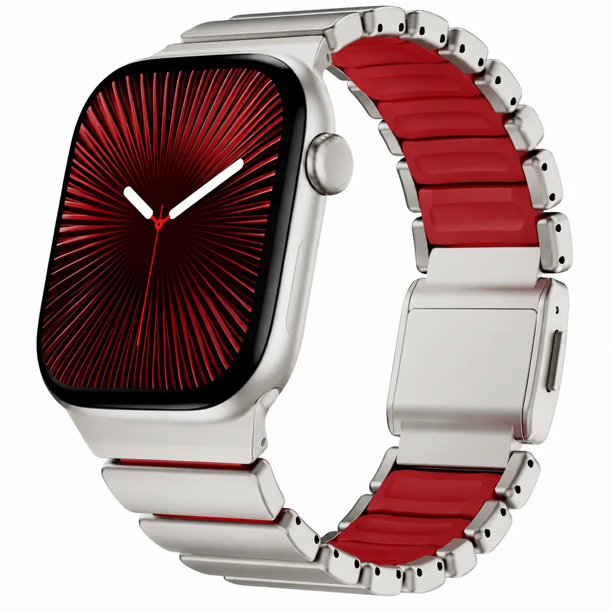 cherry apple watch titanium watch band #color_Titanium Cherry