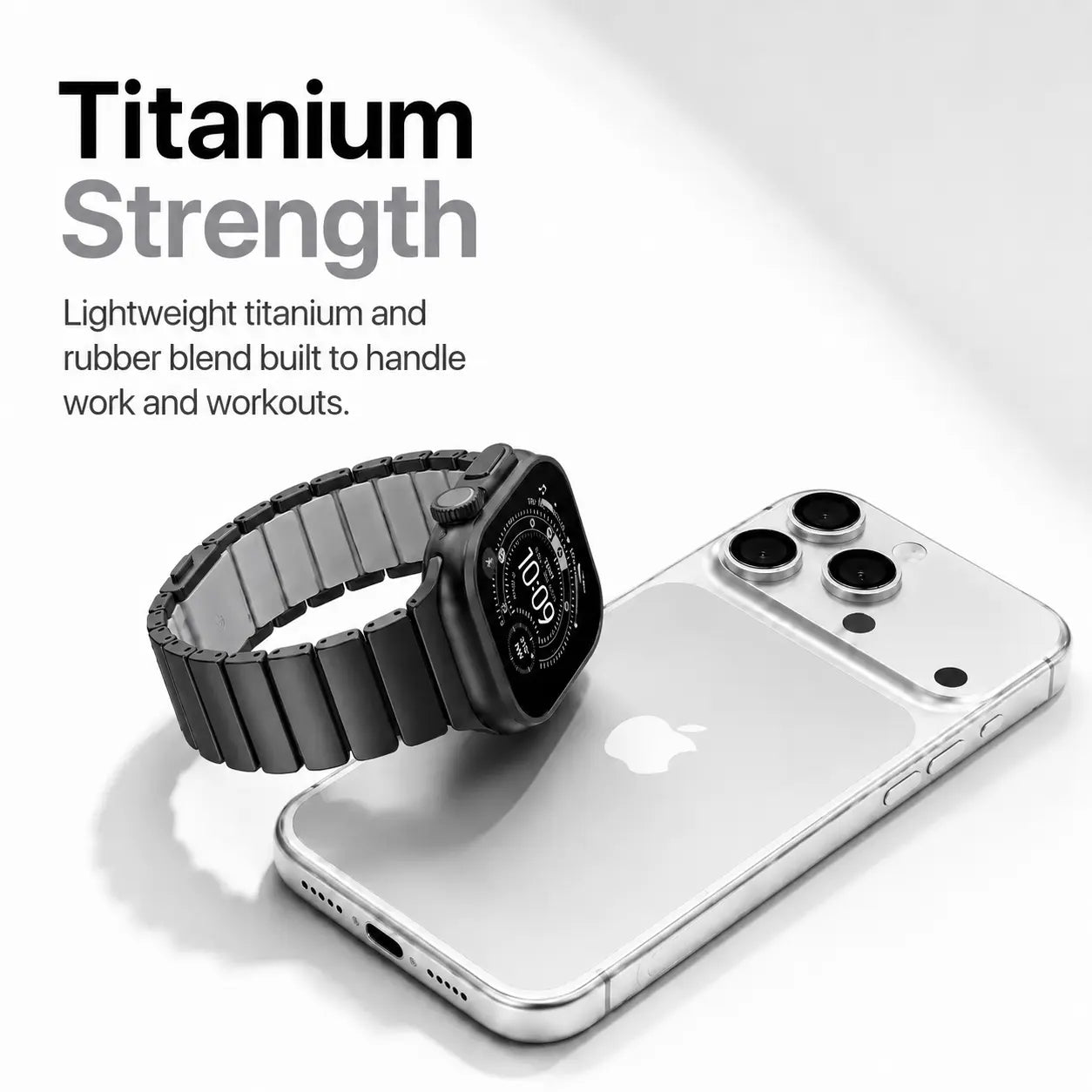 black titanium stone gray apple watch ultra band #color_Black Titanium Stone Gray
