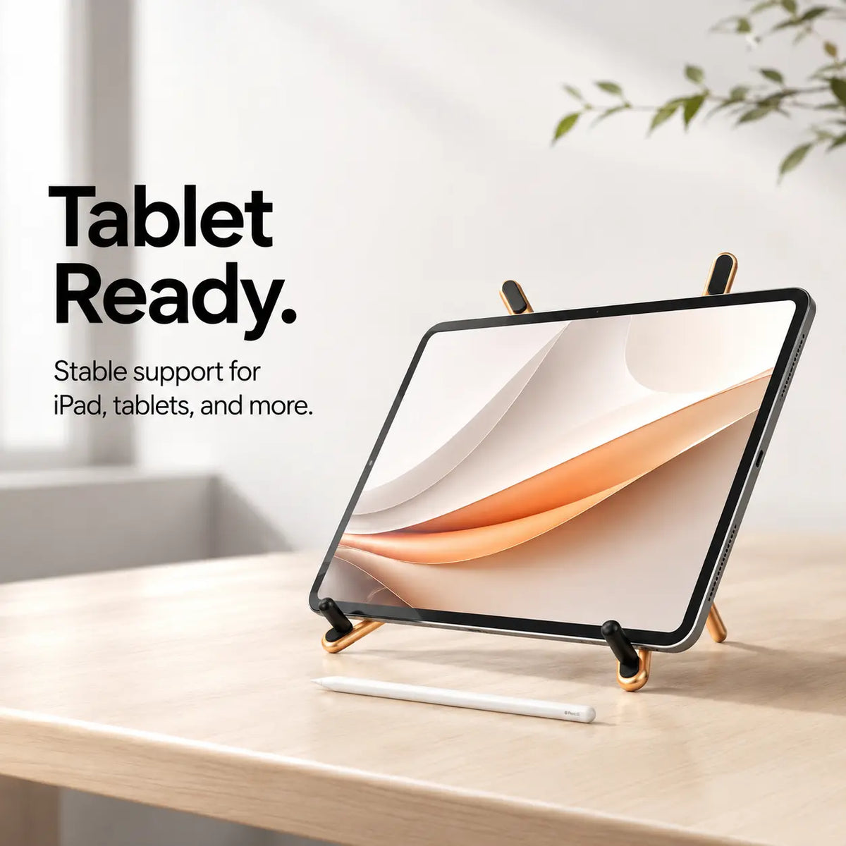 Cosmic Orange folding magnetic device stand supporting a tablet #color_Cosmic Orange
