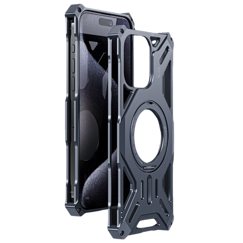 Magnetic Metal Case with Kickstand for iPhone