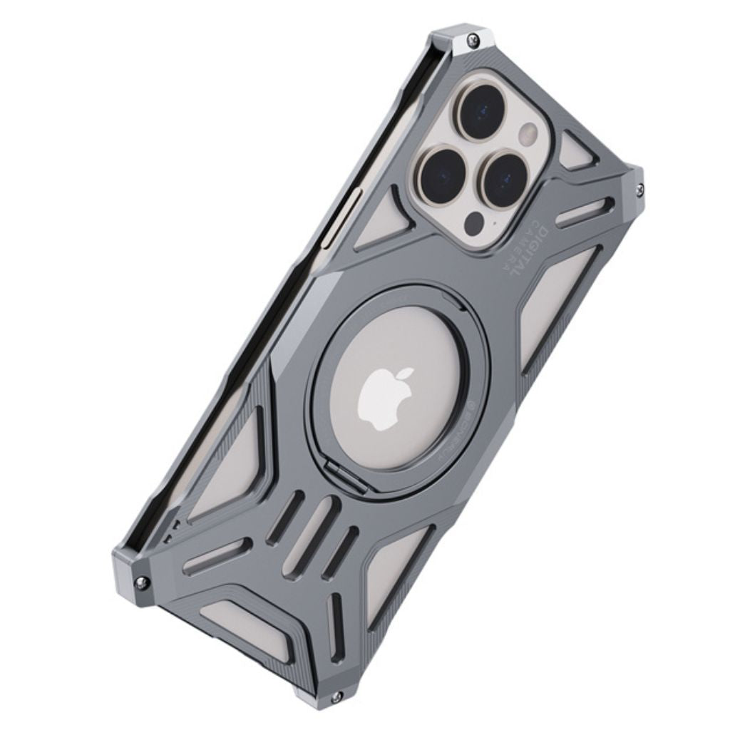 Magnetic Metal Case with Kickstand for iPhone