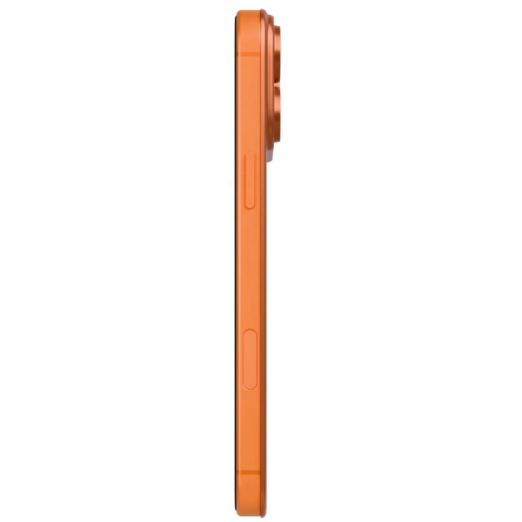 Cosmic Orange magnetic protective phone backplate shown from the side #color_Cosmic Orange