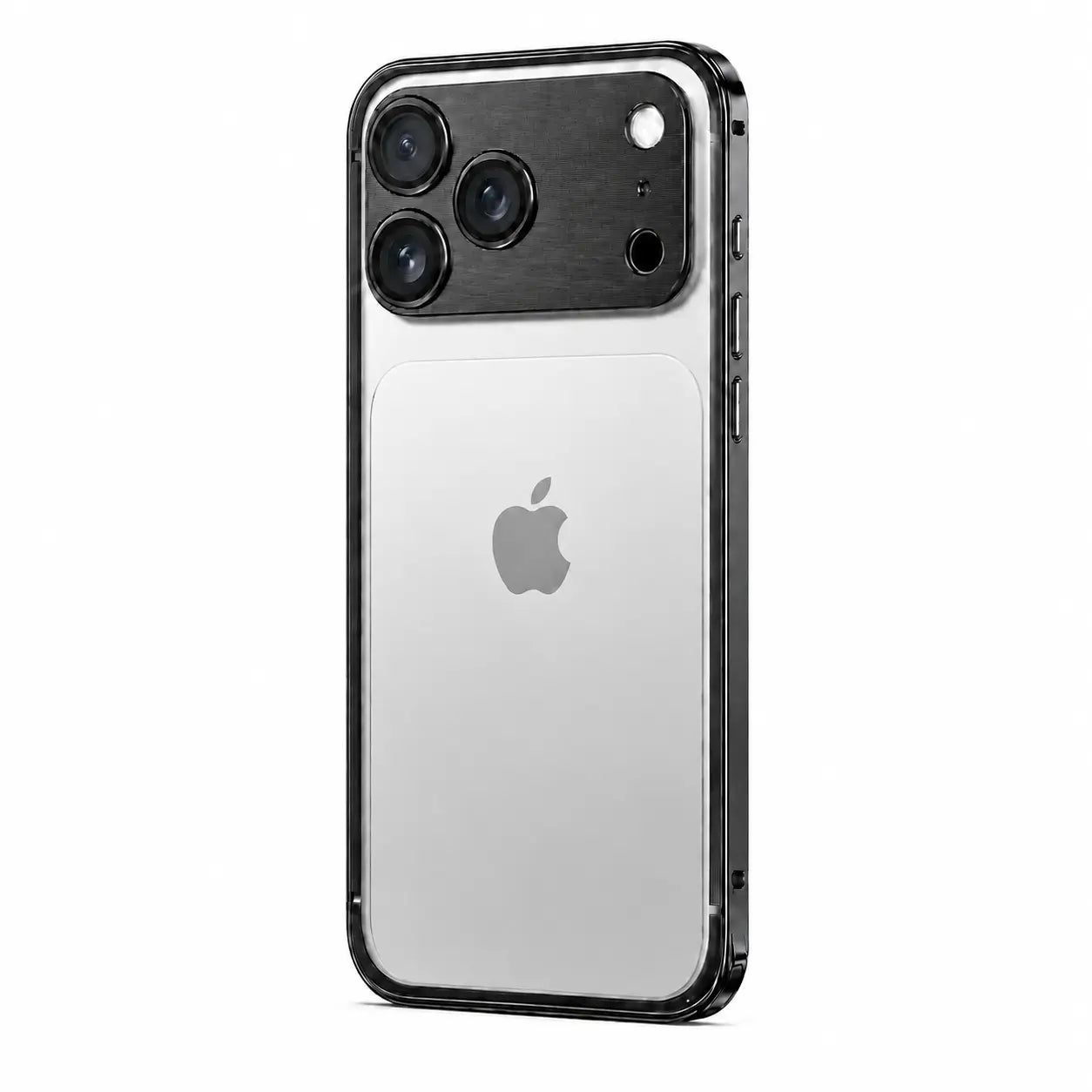 Metal phone bumper with protective camera guard #color_Midnight Black