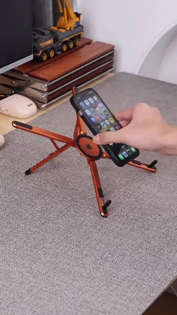 MagStand Studio foldable MagSafe device stand — one stand, multiple devices