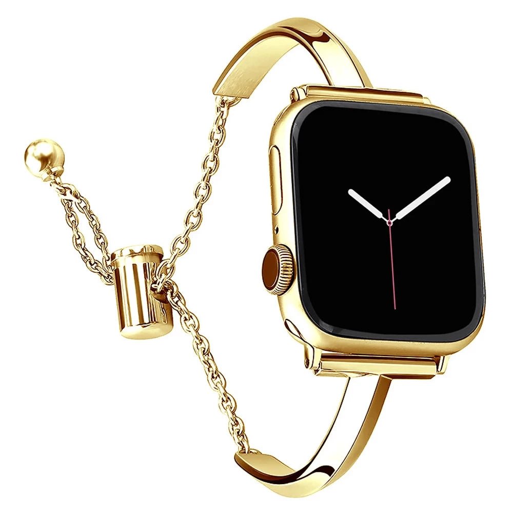 Women's Slim Stainless Steel Link Band for Apple Watch